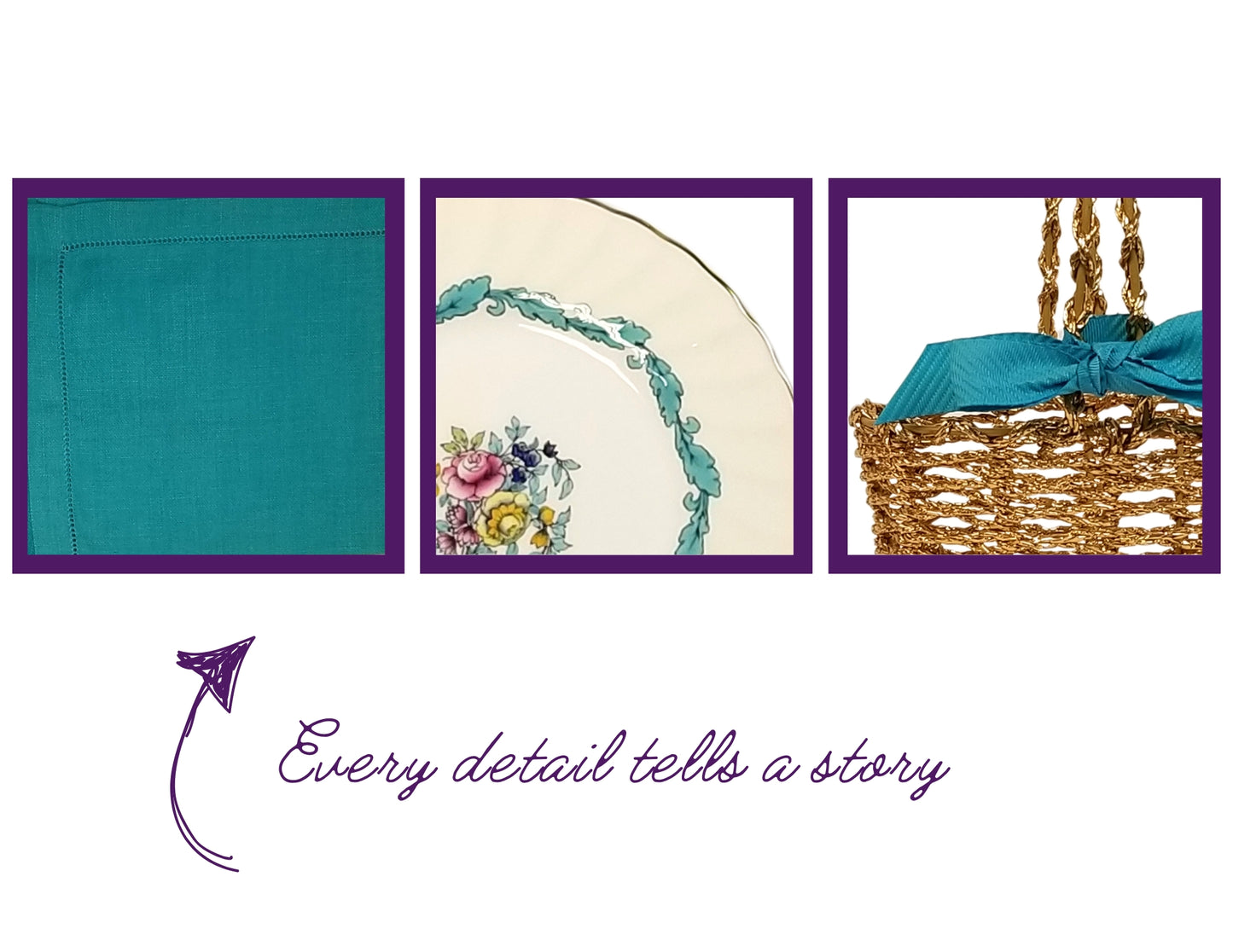 Turquoise Bouquet detail pic